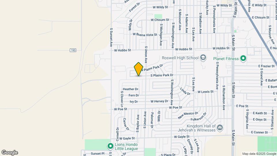 1010 S Plains Park Dr Map and Location Details