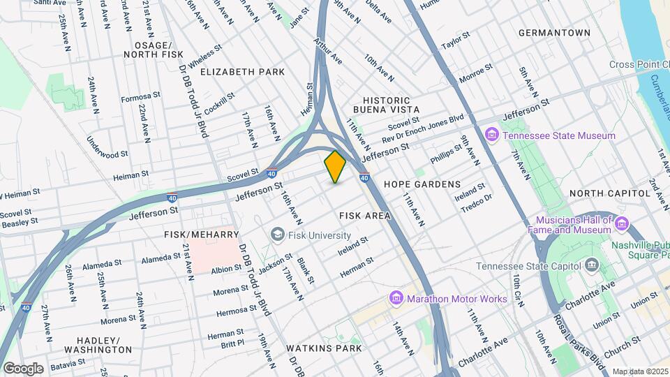 1303 Meharry Blvd Map and Location Details