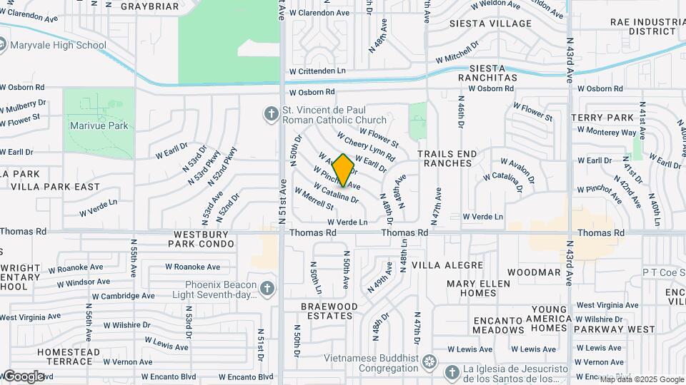 4914 W Catalina Dr Map and Location Details