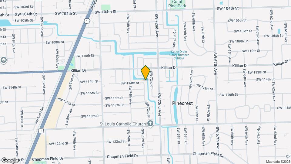 11401 SW 72nd Pl Map and Location Details