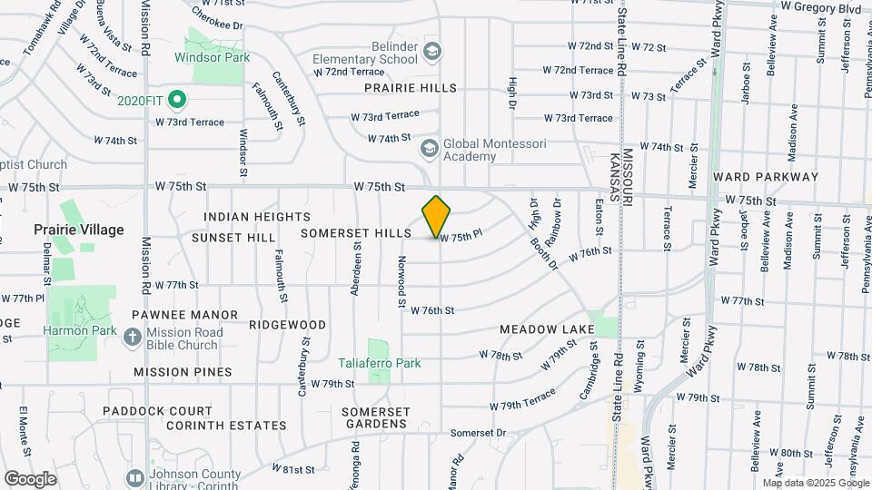 2701 W 75th Pl Map and Location Details