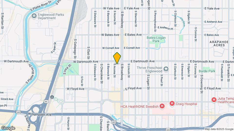 3126 S Acoma St Mapa y Detalles de la Ubicación