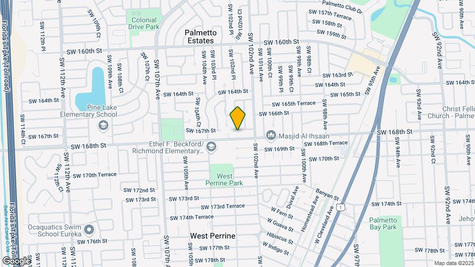 10270 SW 167th Terrace Map and Location Details