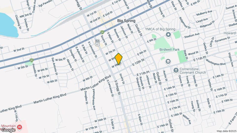 903 Scurry St, Unit Apartment B Map and Location Details