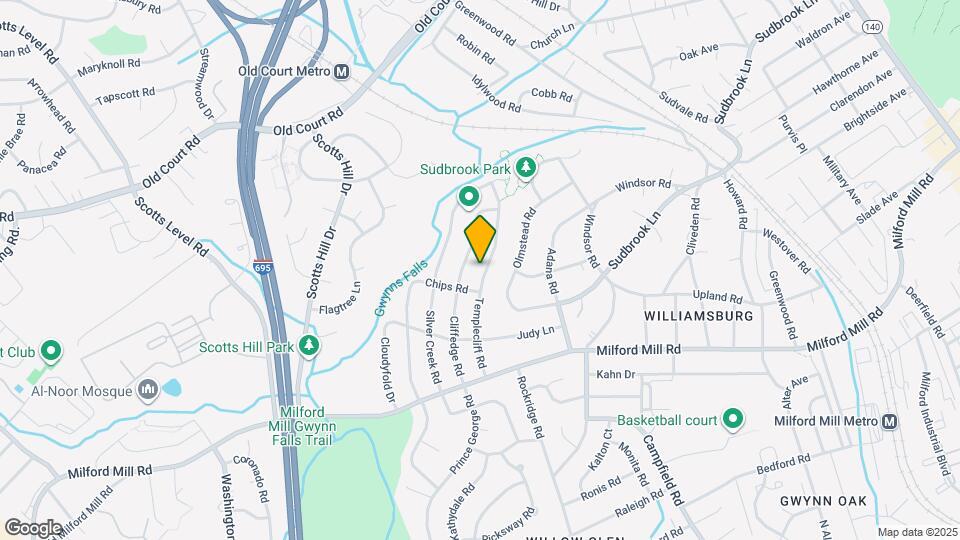 808 Templecliff Rd Map and Location Details