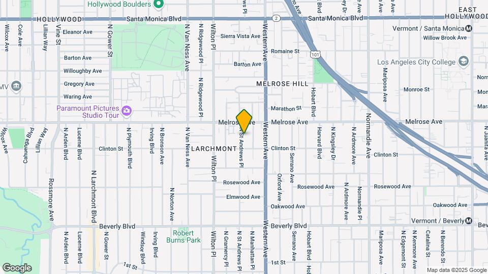 624 N St Andrews Pl Map and Location Details