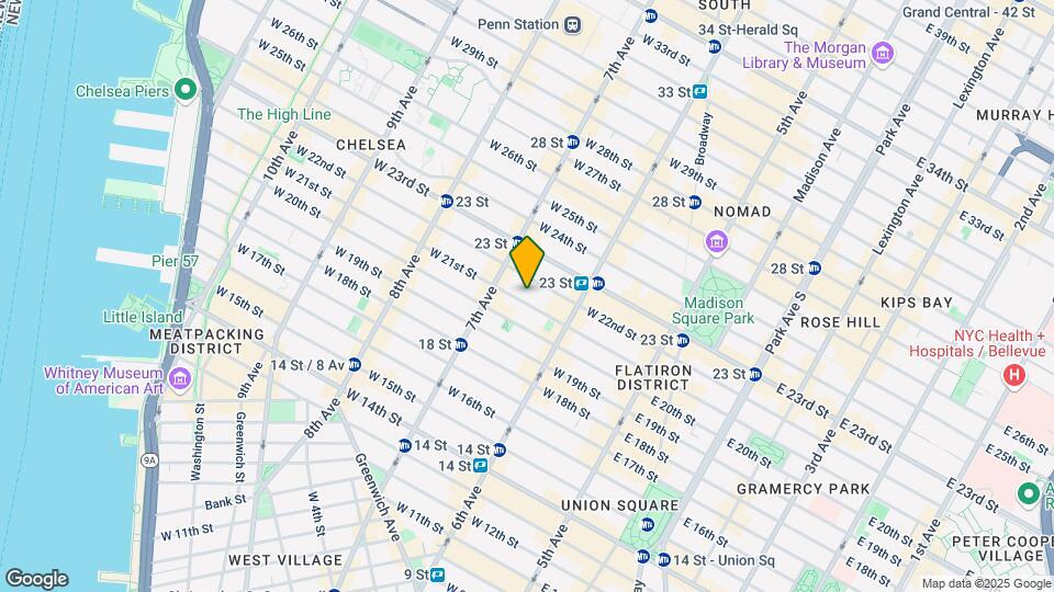 143 W 21st St Map and Location Details