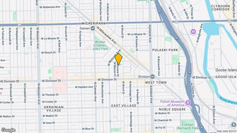 1255 N Honore St, Unit Honore Map and Location Details