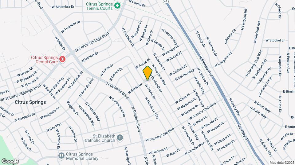 9355 N Travis Dr Mapa y Detalles de la Ubicación