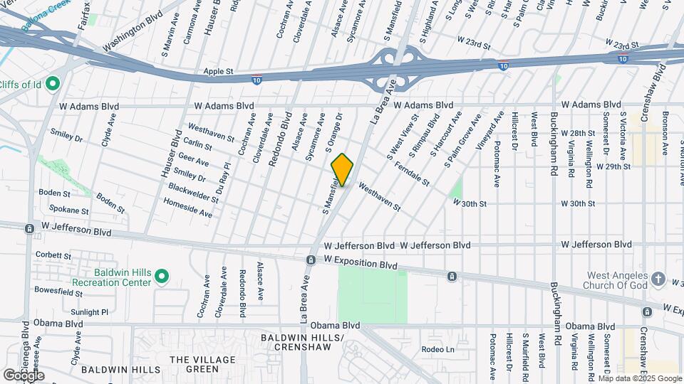 2929 S La Brea Ave Map and Location Details