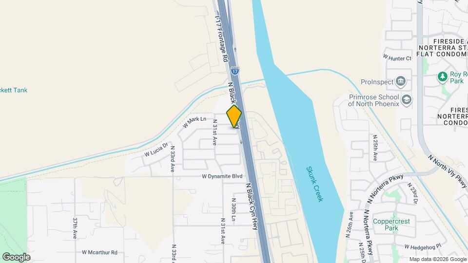 3026 W Roberta Dr Map and Location Details