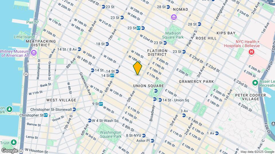 4 W 16th St Mapa y Detalles de la Ubicación