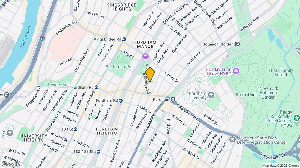 2550 Briggs Ave Mapa y Detalles de la Ubicación