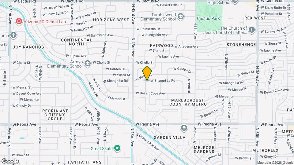 4149 W Shangri La Rd Mapa y Detalles de la Ubicación