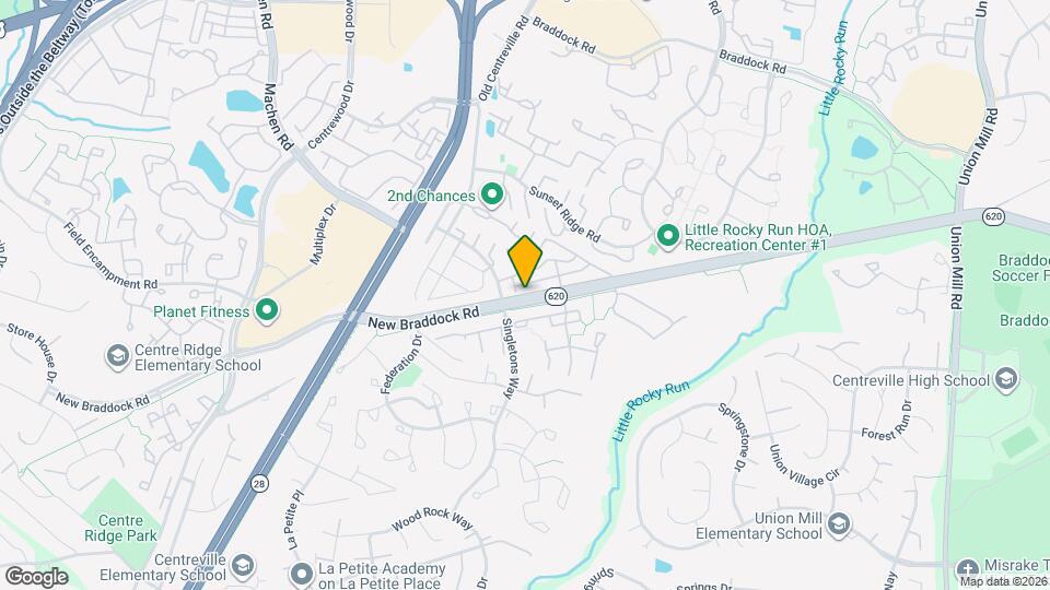 13998 New Braddock Rd Map and Location Details