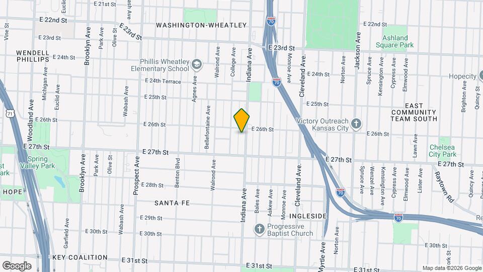 2612 Indiana Ave Mapa y Detalles de la Ubicación
