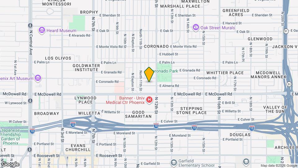 1128 E Almeria Rd Map and Location Details