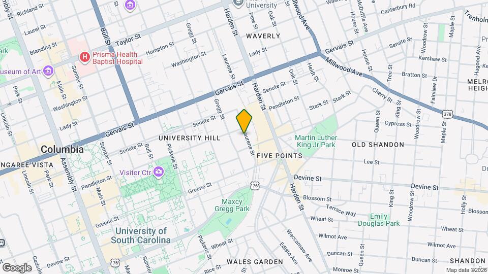 921 Laurens St Map and Location Details