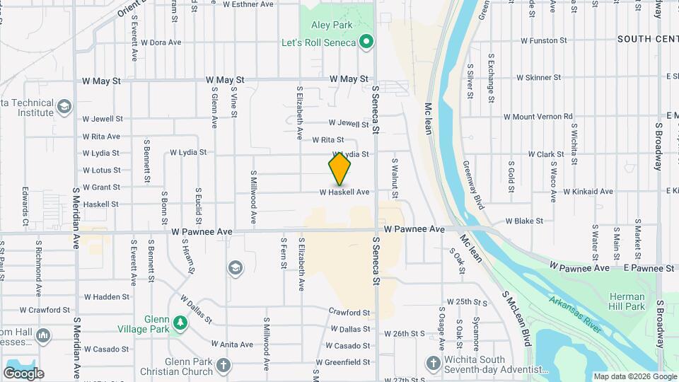 1334 W Haskell St Map and Location Details