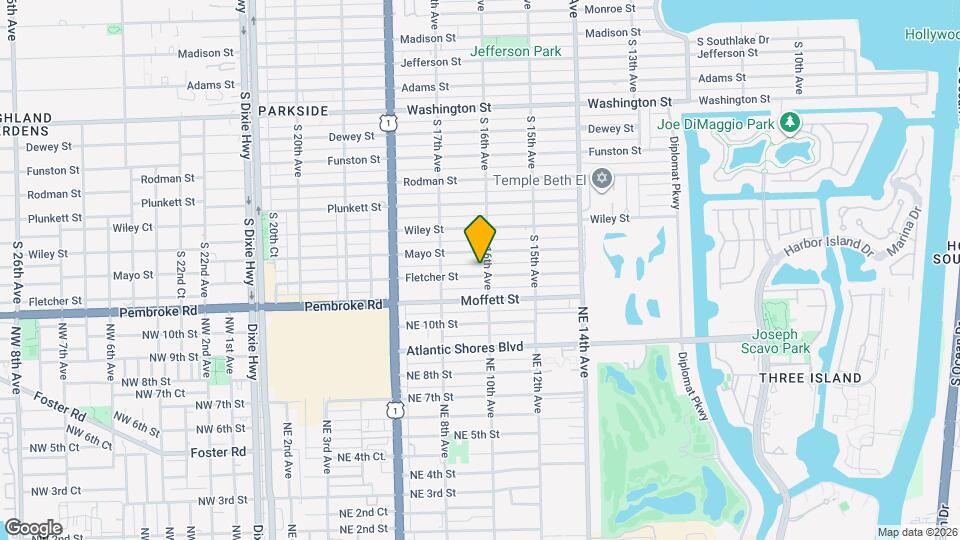 1611 Fletcher St Map and Location Details