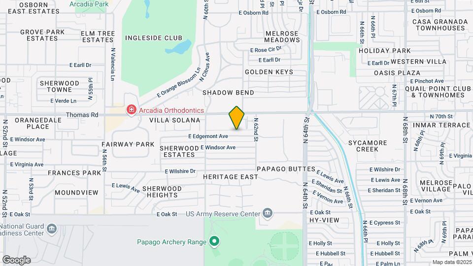 6110 E Edgemont Ave Mapa y Detalles de la Ubicación