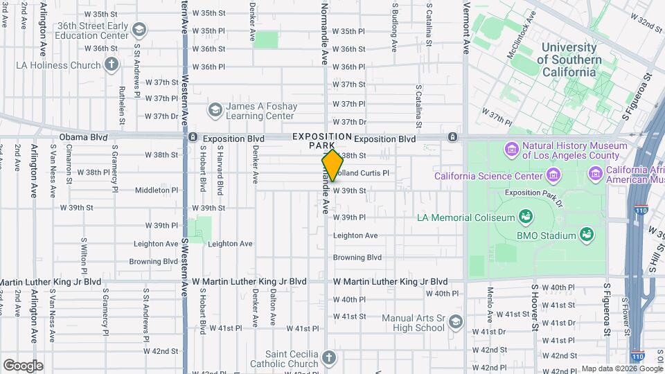 1273 1/2 W 39th St Map and Location Details