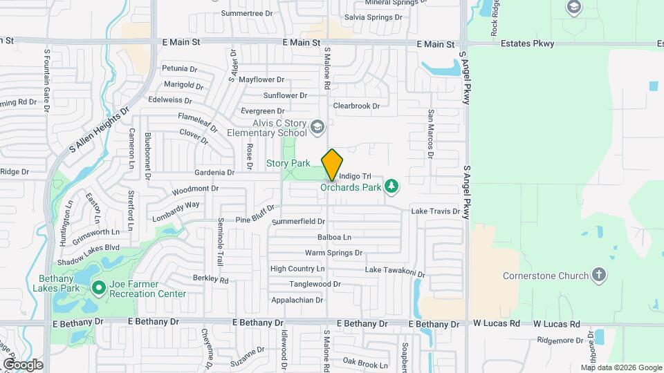 1601 Primrose Pl Map and Location Details