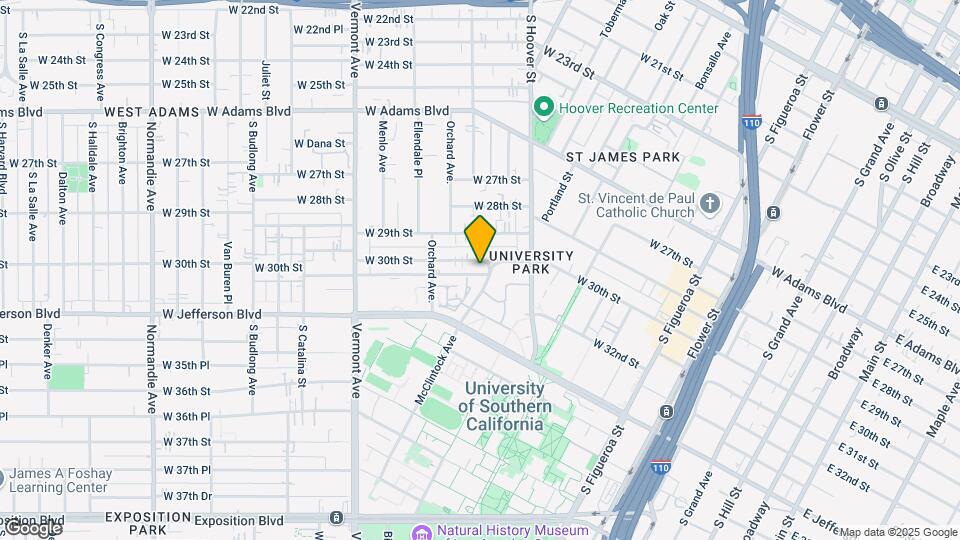 1076-1082 W 30th St Mapa y Detalles de la Ubicación