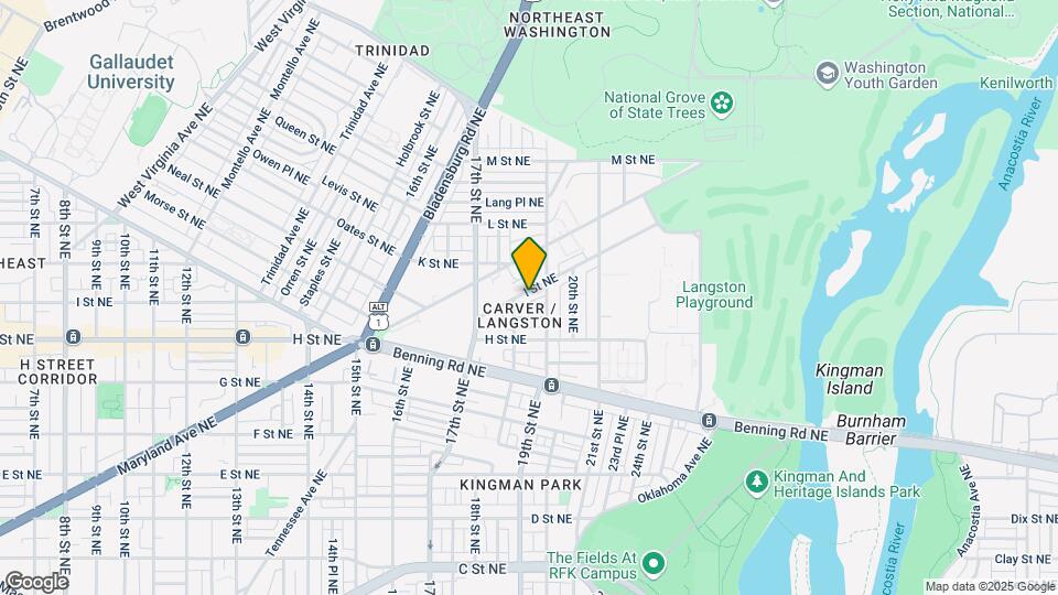 1821 I St NE, Unit 1 Map and Location Details
