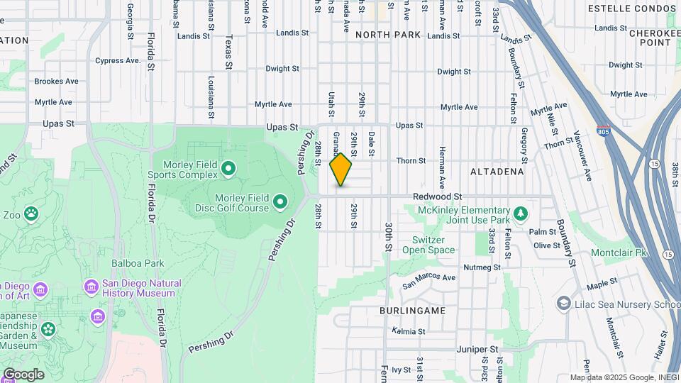 2852 Redwood St Mapa y Detalles de la Ubicación