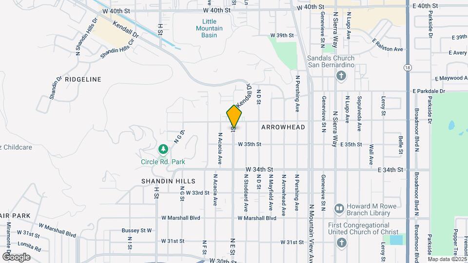 3561 N E St, Unit NA Map and Location Details