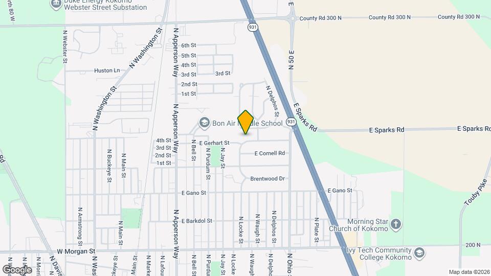 904 E Gerhart St Map and Location Details