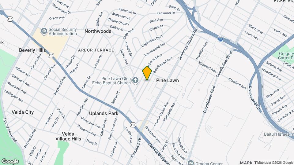 4025 Beachwood Ave Map and Location Details