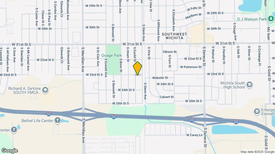 3408 S Euclid St Map and Location Details
