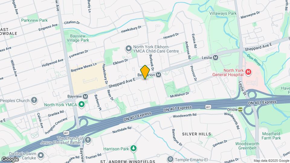 699 Sheppard Ave E Map and Location Details