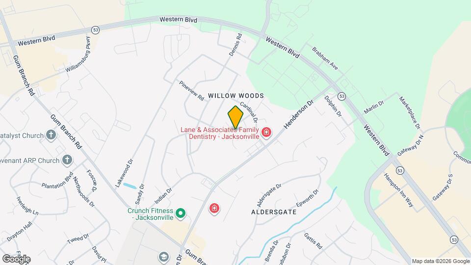 303 S Willow Ln Map and Location Details