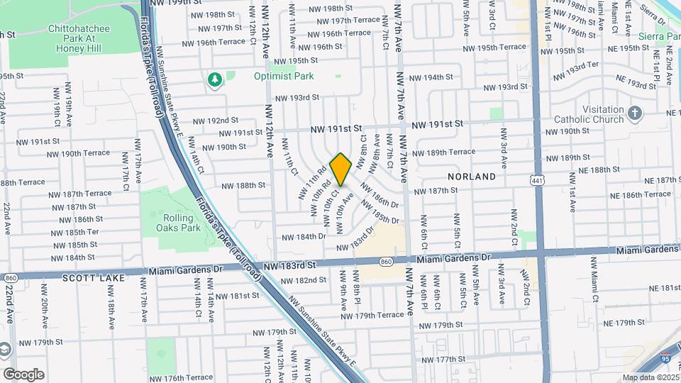 18715 NW 10th Ct Map and Location Details