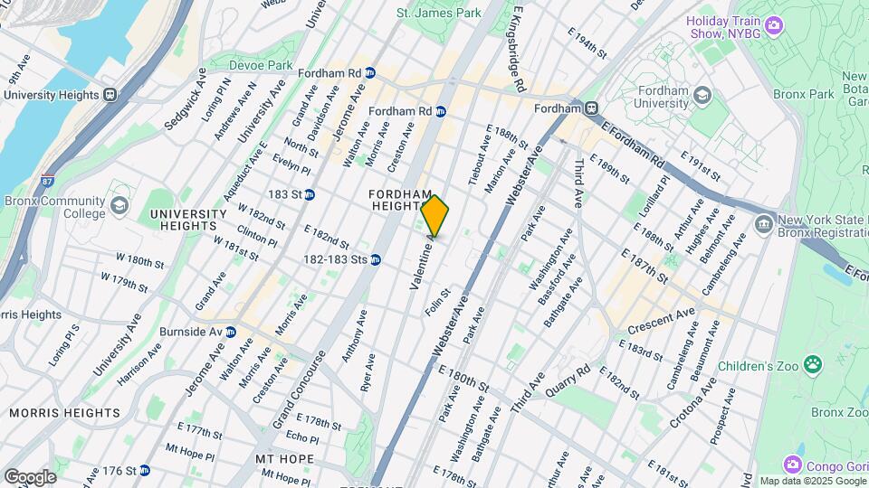 304 E 183rd St Mapa y Detalles de la Ubicación
