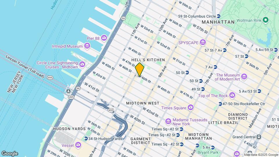 450 W 46th St Mapa y Detalles de la Ubicación