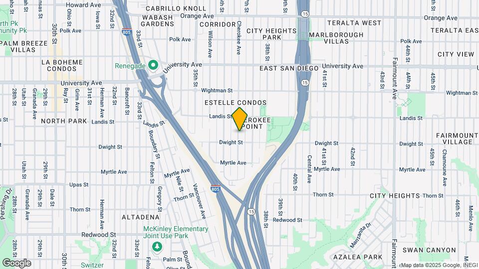 3635 Cherokee Ave Map and Location Details