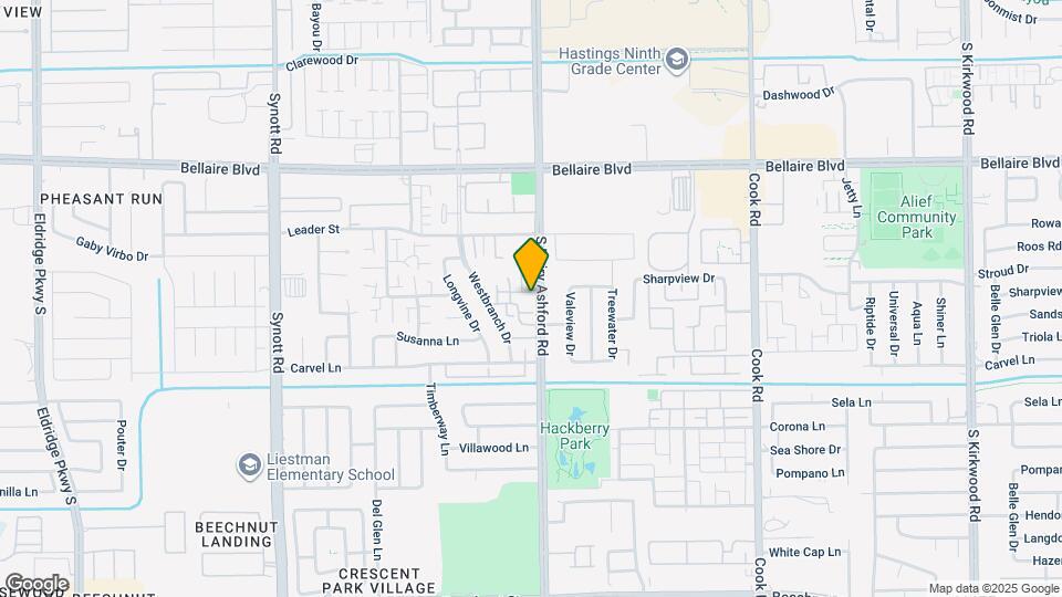 7180 S Dairy Ashford Rd Map and Location Details