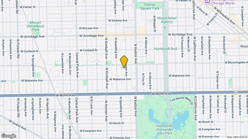 1740 N Sawyer Ave Map and Location Details
