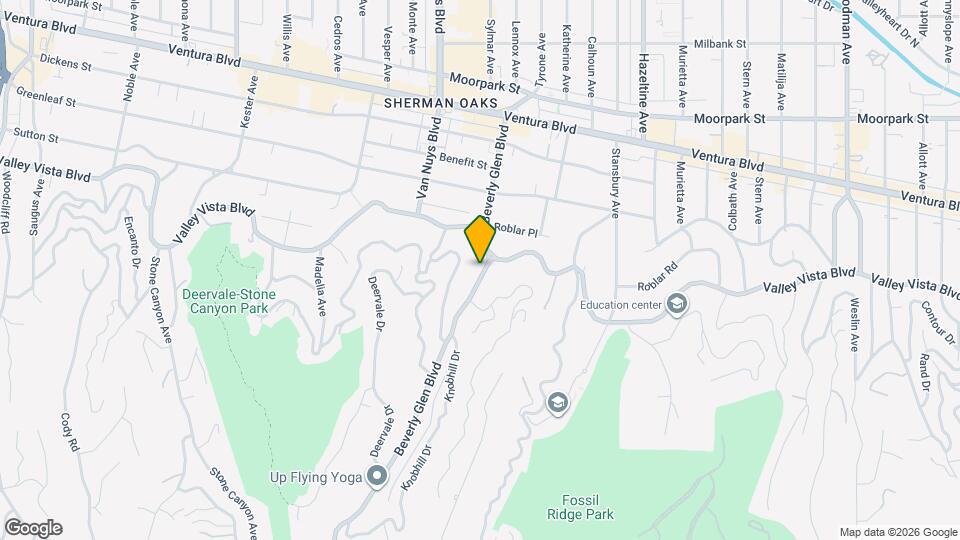 4051 Beverly Glen Blvd Map and Location Details