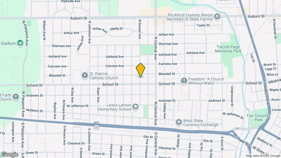 513 N Sunset Ave Map and Location Details