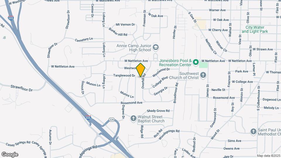 1501 Overhill Rd Map and Location Details