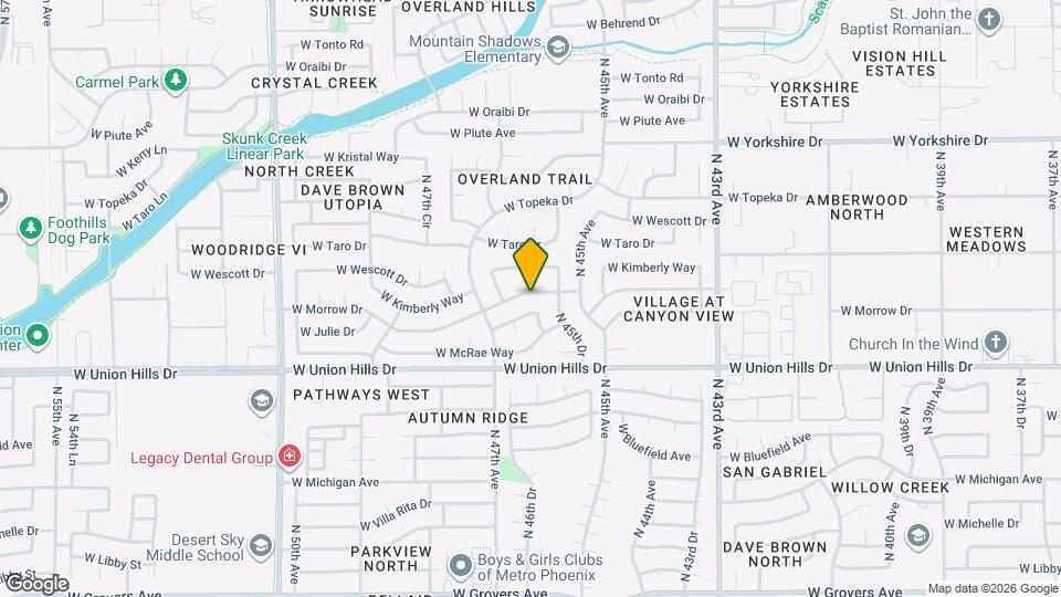 4601 W Morrow Dr Map and Location Details