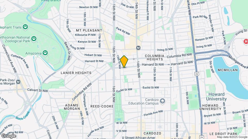 1468 Harvard St NW Mapa y Detalles de la Ubicación