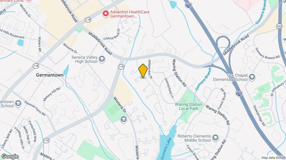 12508 Cross Ridge Way Map and Location Details