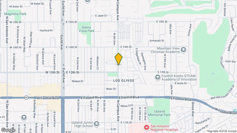 1322 N Campus Ave Map and Location Details