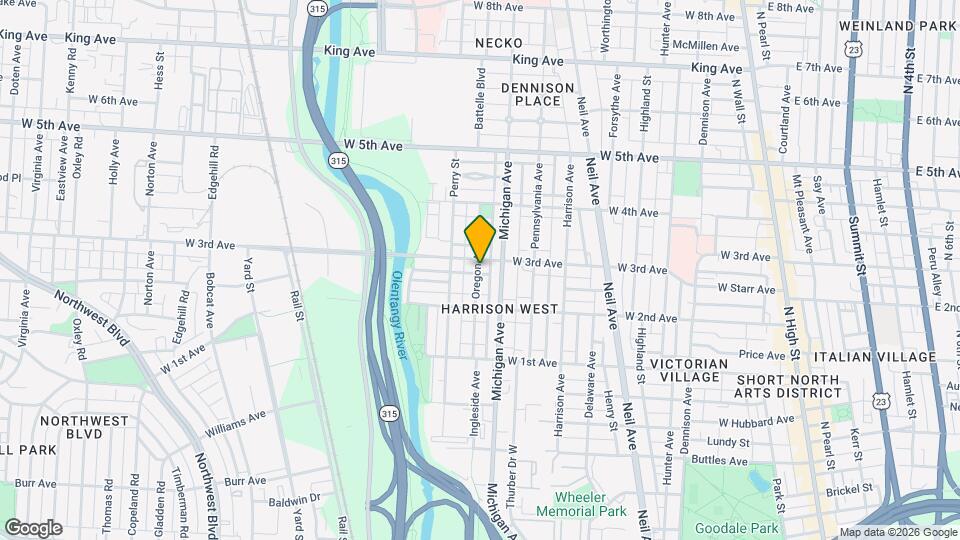 1114 Oregon Ave Mapa y Detalles de la Ubicación